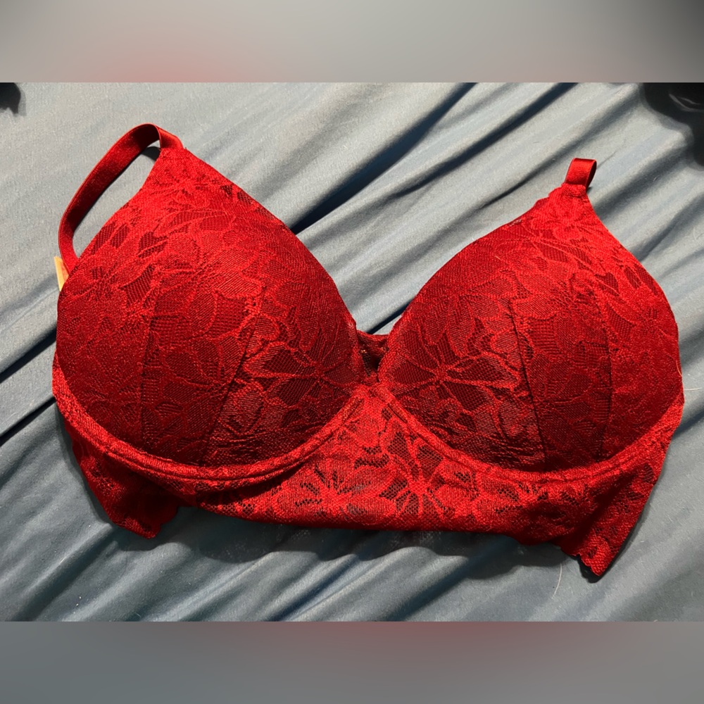 PINK Victoria's Secret Red Lace Bra